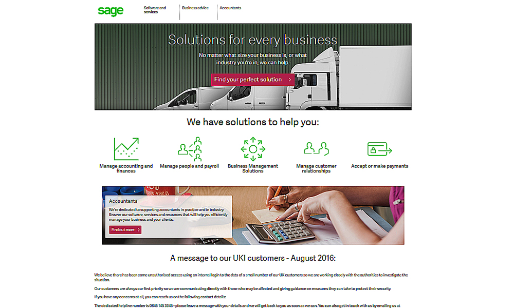 Sage issues mandatory breach advisory to UK customers